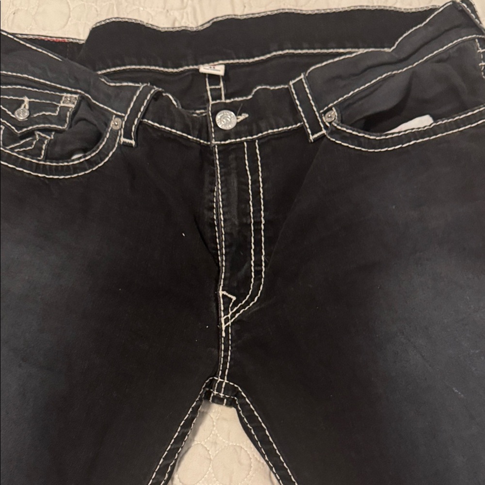 $198 (True Religion premium straight-leg line, same tier as Ricky/World Tour).